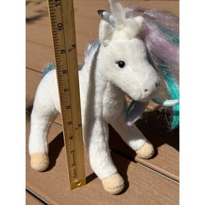 Douglas Plush Unicorn White Horse Pony Tinsel Princess Stuffed Animal 10"